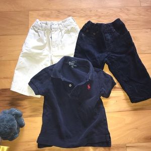 Navy and Khaki Pant and Polo Bundle